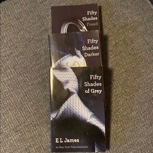 Books Fifty Shades of Grey trilogy.